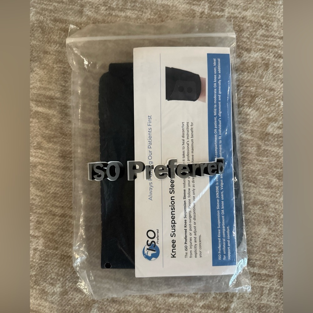 ISO Preferred Knee Suspension Sleeve, Model ISO-KN208. Brand new.